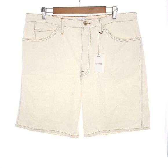 Frame Le Italien Bermuda Shorts Solid Off White Womens Shorts Size 34 - Picture 1 of 14